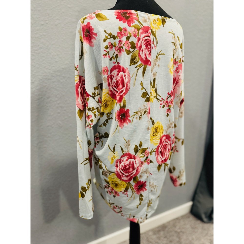 White Birch Vibrant Floral Print Top | NWOT | Sz X-Large - Picture 8 of 11
